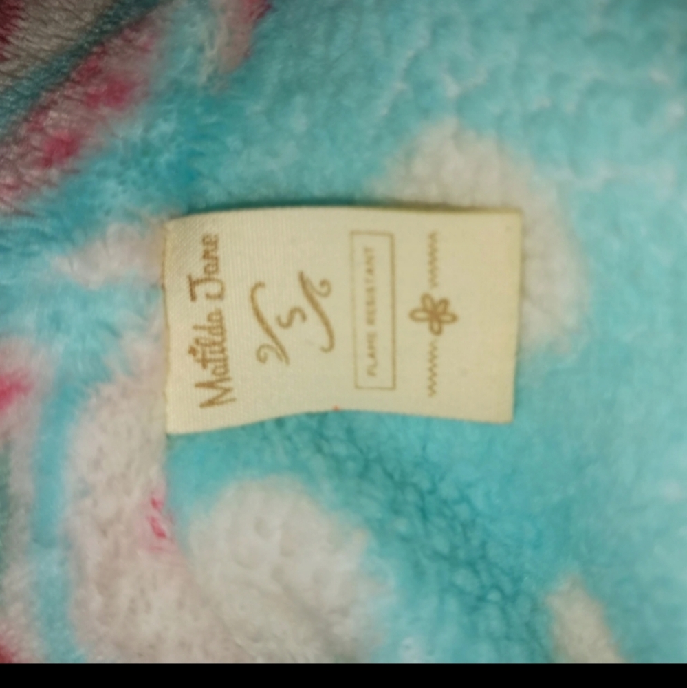 Matilda Jane Robe Blue pink floral Fleece Pockets#FREE WITH BUNDLE - Picture 4 of 7